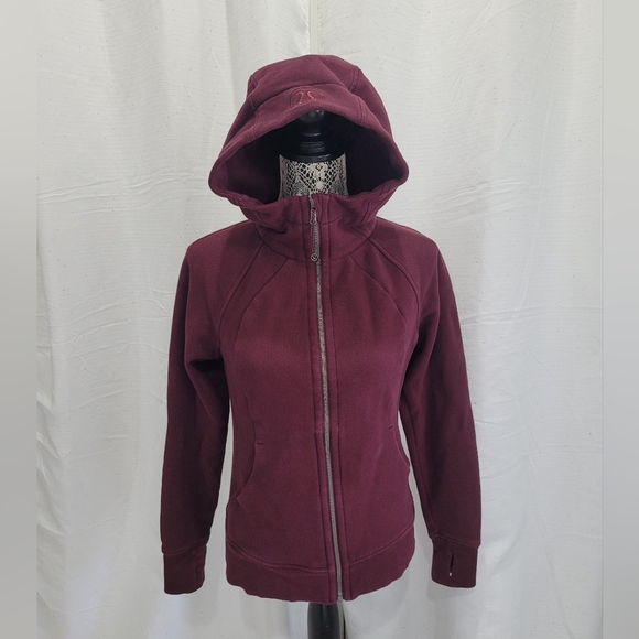 Lululemon Scuba Hoodie Sz 6 Light Cotton Fleece Dark Adobe EUC - Picture 4 of 14